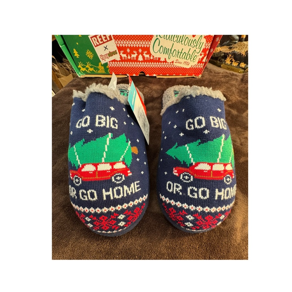 Men’s Festive Blue Slippers by Reef size 11